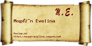 Mogán Evelina névjegykártya